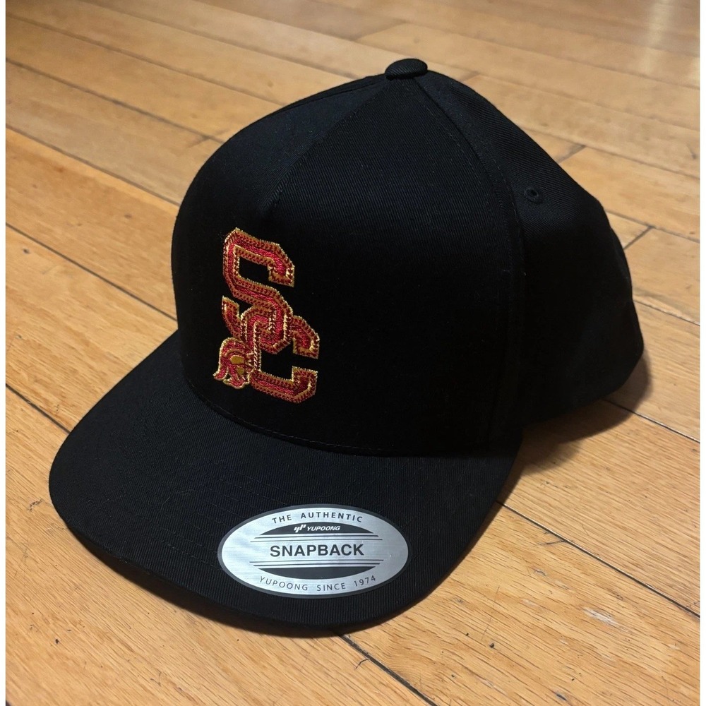 Cactus Jack x USC Trojans Snapback Hat Black SC Streetwear Travis Scott